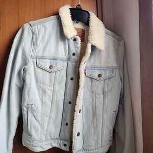 Levi's Light Blue Sherpa Denim Jacket